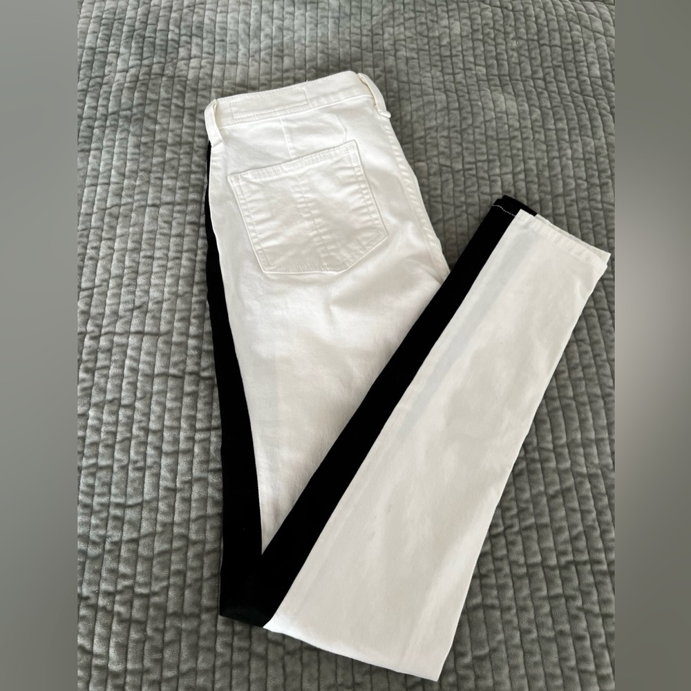 White and Black Jeans Rag and